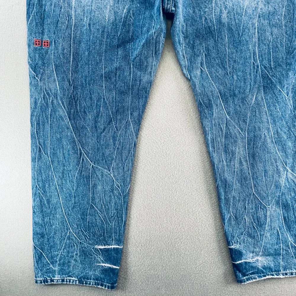 Ksubi Van Winkle Hunter Beden Men 40 Whiskered Distressed Button Fly Jeans